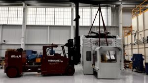 Pedowitz Machinery Movers Miami Trucking Rigging Crane Services Company Parpas Roller Machining Center Aerospace FL 2